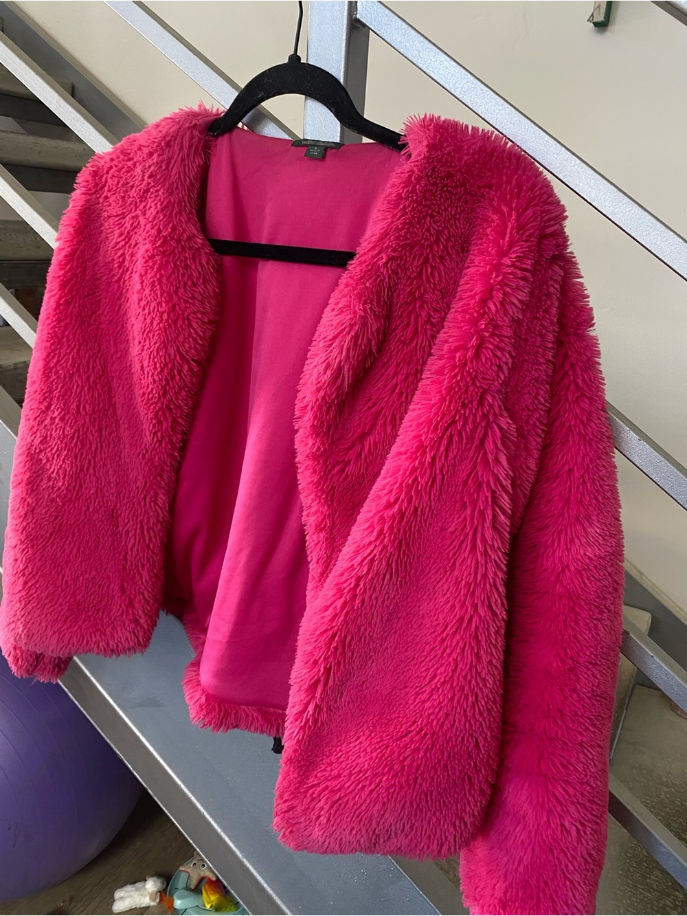 wild fable Plush Teddy Jacket in Bright Hot Pink
